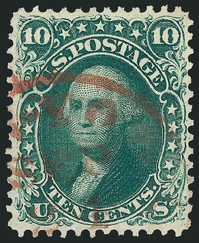 US Stamps Prices Scott Catalog #62B: 10c 1861 Washington. Robert Siegel Auction Galleries, Oct 2012, Sale 1032, Lot 3101