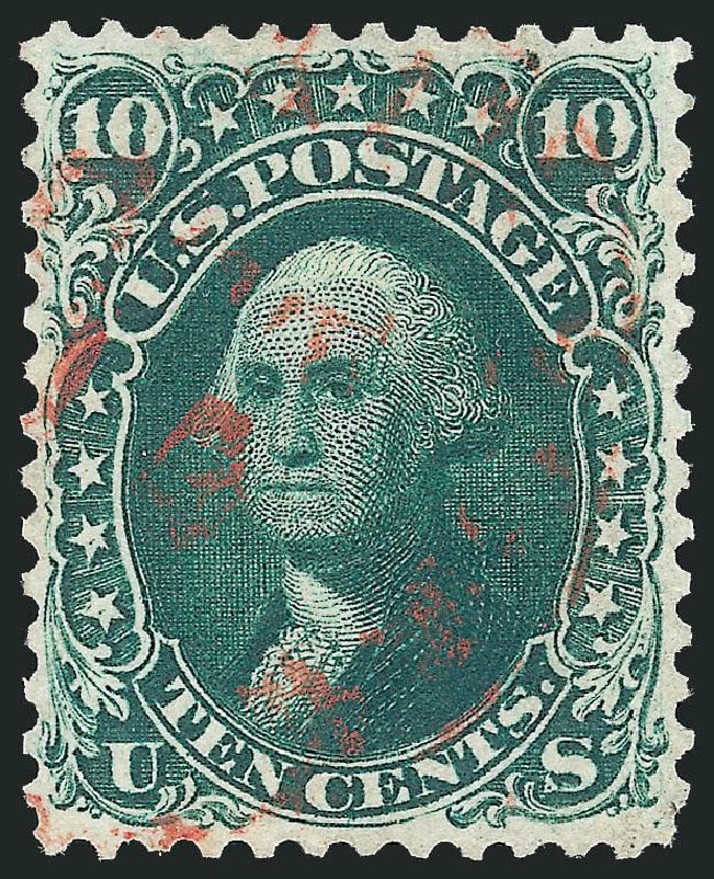 US Stamps Price Scott Catalog 62B: 1861 10c Washington. Robert Siegel Auction Galleries, Jul 2014, Sale 1077, Lot 81