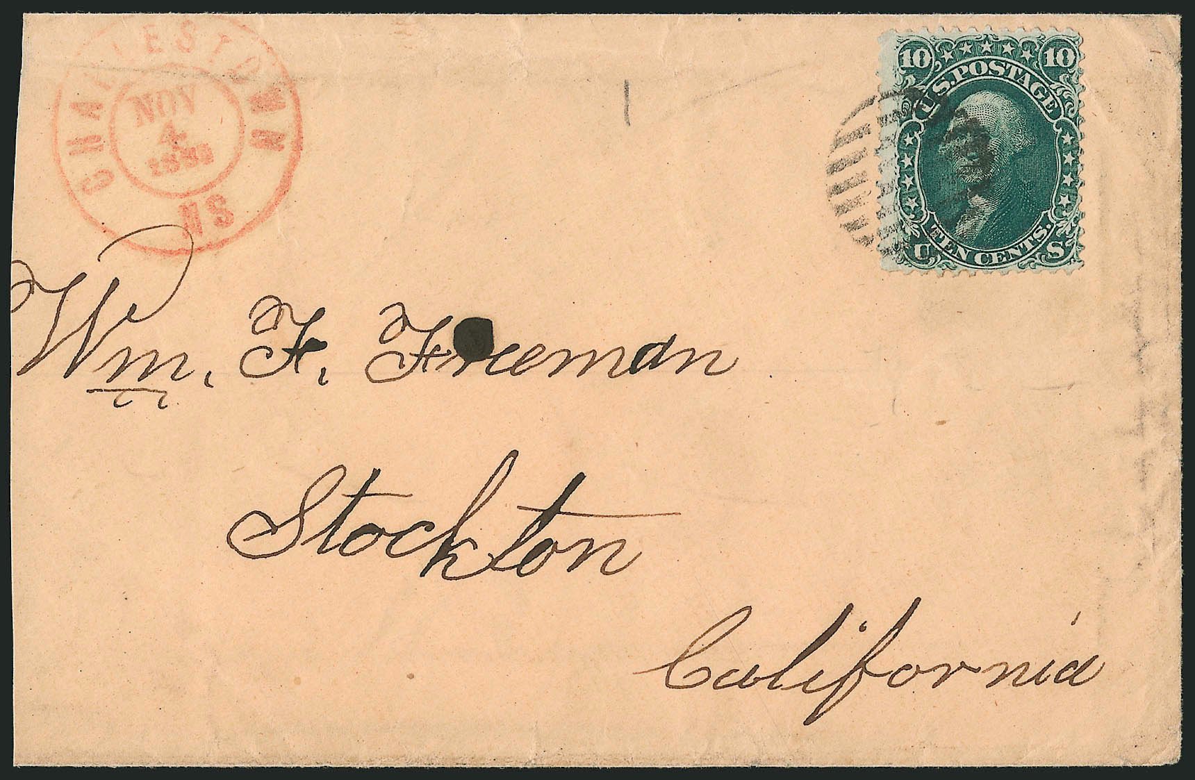 Prices of US Stamp Scott Cat. # 62B - 1861 10c Washington. Robert Siegel Auction Galleries, Nov 2014, Sale 1084, Lot 3184
