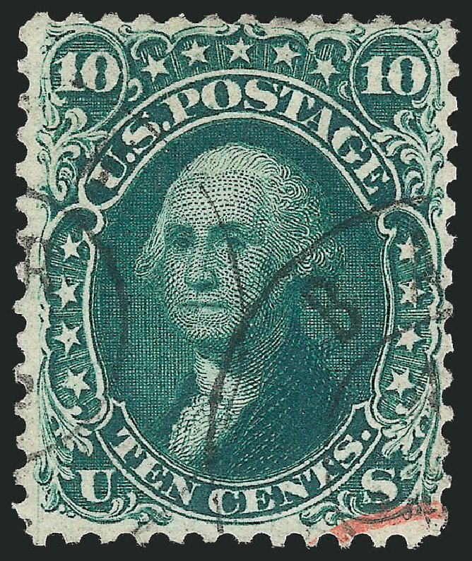 Costs of US Stamp Scott Cat. 62B - 10c 1861 Washington. Robert Siegel Auction Galleries, Dec 2012, Sale 1037, Lot 1535