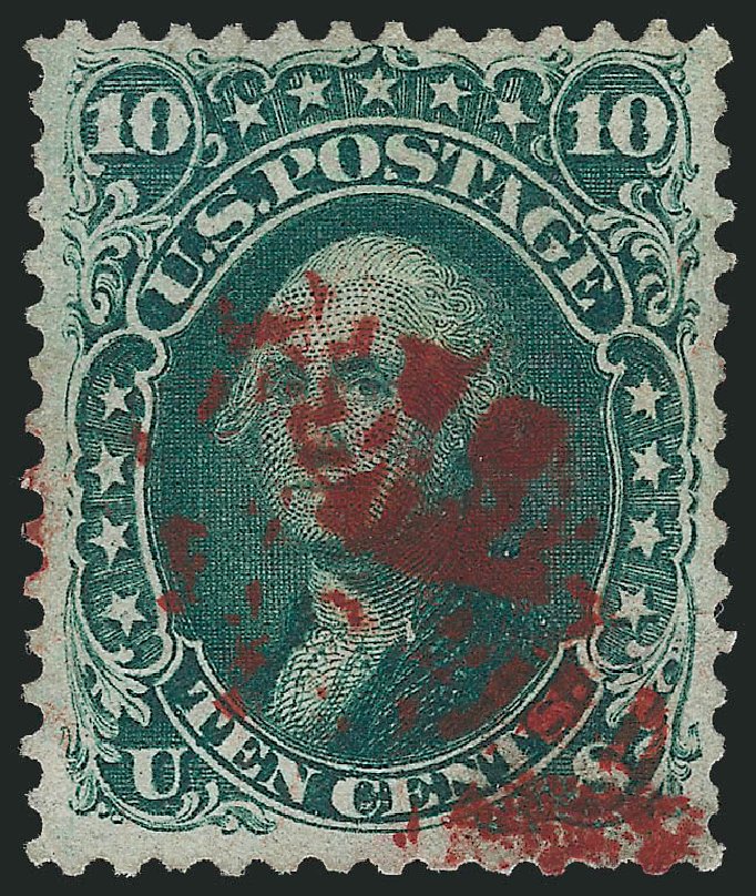 US Stamps Value Scott 62B - 1861 10c Washington. Robert Siegel Auction Galleries, Apr 2010, Sale 984, Lot 265