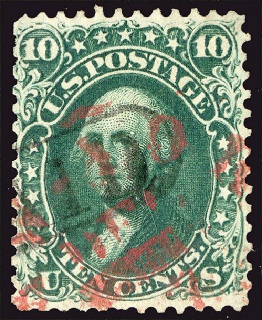 US Stamp Value Scott Catalog 62B - 10c 1861 Washington. Spink Shreves Galleries, Jan 2014, Sale 146, Lot 195