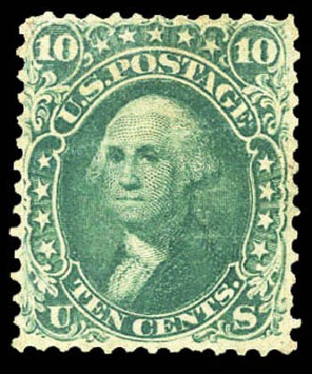 Costs of US Stamps Scott 62B: 1861 10c Washington. Matthew Bennett International, Mar 2011, Sale 337, Lot 2512
