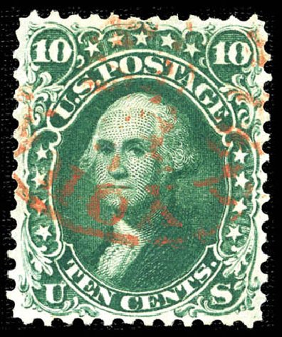 US Stamp Prices Scott # 62B: 1861 10c Washington. Matthew Bennett International, Feb 2012, Sale 340, Lot 152