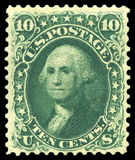 Costs of US Stamps Scott Catalogue # 62B: 1861 10c Washington. Matthew Bennett International, May 2014, Sale 350, Lot 102