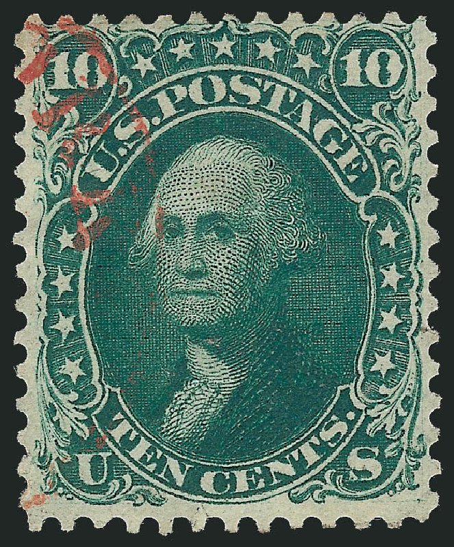 Prices of US Stamps Scott Cat. 62B: 1861 10c Washington. Robert Siegel Auction Galleries, Jun 2012, Sale 1026, Lot 1202