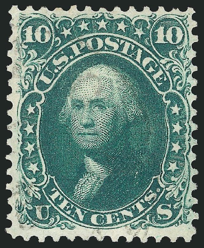 Values of US Stamps Scott # 62B - 10c 1861 Washington. Robert Siegel Auction Galleries, Jul 2014, Sale 1077, Lot 82