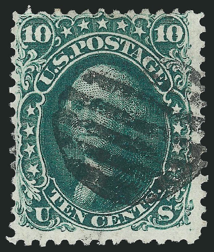 US Stamp Values Scott Catalogue # 62B: 10c 1861 Washington. Robert Siegel Auction Galleries, Oct 2010, Sale 997, Lot 5332