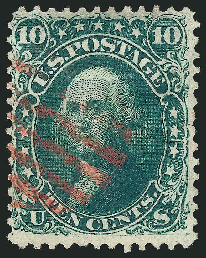 US Stamps Value Scott Cat. #62B - 1861 10c Washington. Robert Siegel Auction Galleries, Jun 2012, Sale 1026, Lot 1203