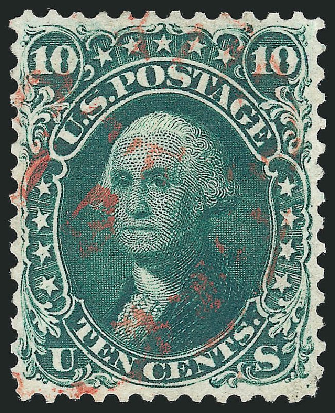 US Stamps Price Scott Cat. #62B: 10c 1861 Washington. Robert Siegel Auction Galleries, Dec 2013, Sale 1062, Lot 173