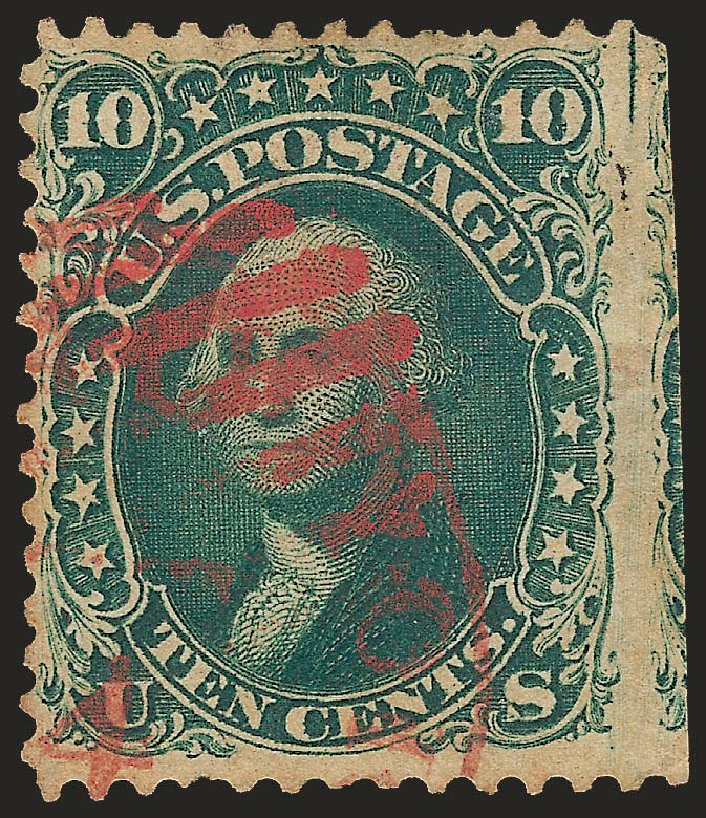 US Stamp Prices Scott Catalog # 62B: 1861 10c Washington. Robert Siegel Auction Galleries, Sep 2009, Sale 976, Lot 1303