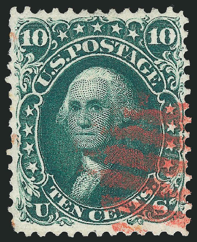 Value of US Stamps Scott Catalog #62B: 10c 1861 Washington. Robert Siegel Auction Galleries, Oct 2010, Sale 997, Lot 5333