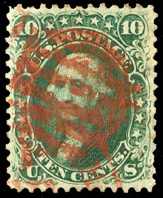 Cost of US Stamp Scott Cat. 62B: 10c 1861 Washington. Spink Shreves Galleries, May 2014, Sale 148, Lot 73