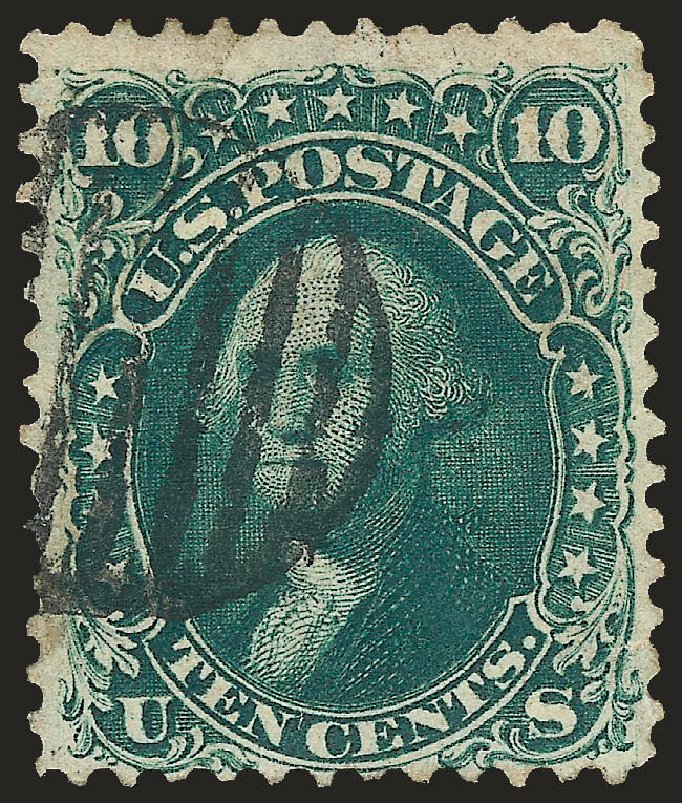 Value of US Stamps Scott Catalogue 62B - 1861 10c Washington. Robert Siegel Auction Galleries, Apr 2010, Sale 984, Lot 266