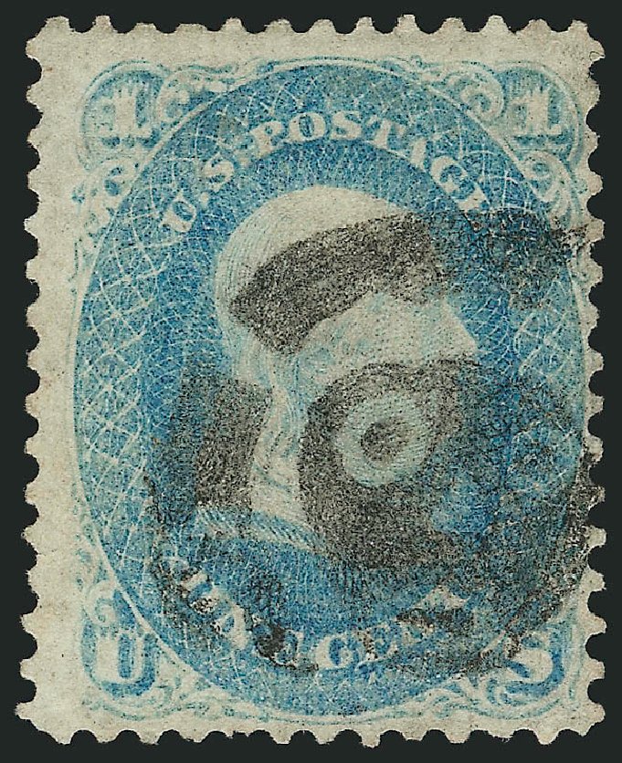 US Stamp Value Scott # 63 - 1861 1c Franklin. Robert Siegel Auction Galleries, Mar 2014, Sale 1067, Lot 1007