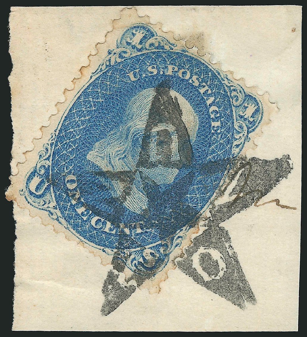 Value of US Stamp Scott Cat. 63 - 1c 1861 Franklin. Robert Siegel Auction Galleries, Apr 2014, Sale 1068, Lot 77