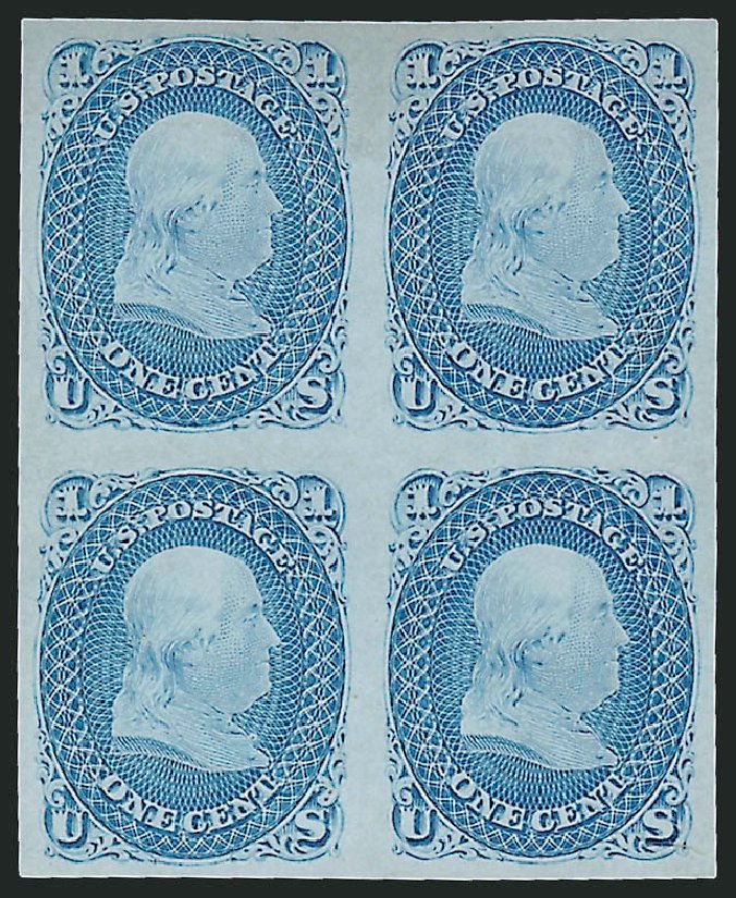 US Stamps Values Scott #63 - 1861 1c Franklin. Robert Siegel Auction Galleries, Oct 2008, Sale 963, Lot 477
