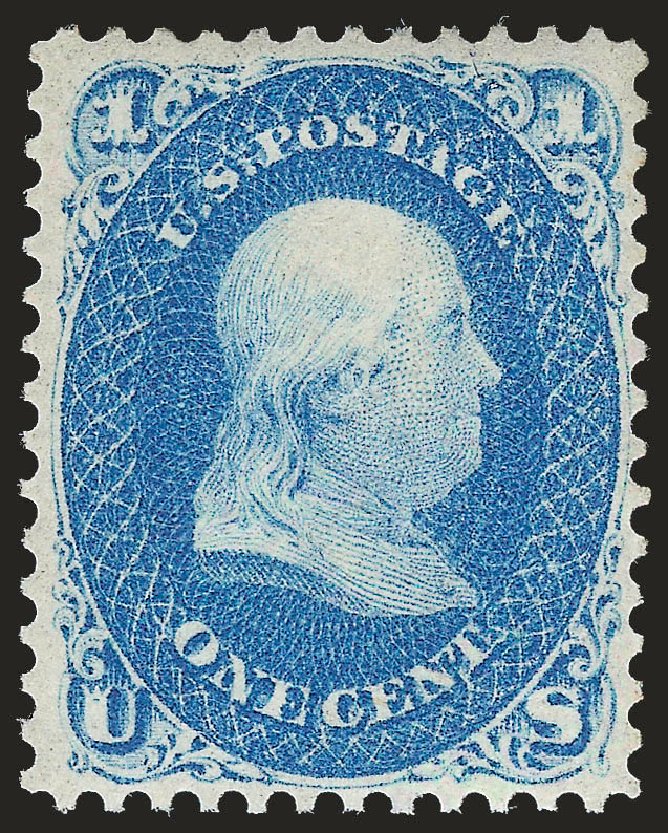 Value of US Stamps Scott Catalogue # 63 - 1c 1861 Franklin. Robert Siegel Auction Galleries, Jun 2009, Sale 973, Lot 67