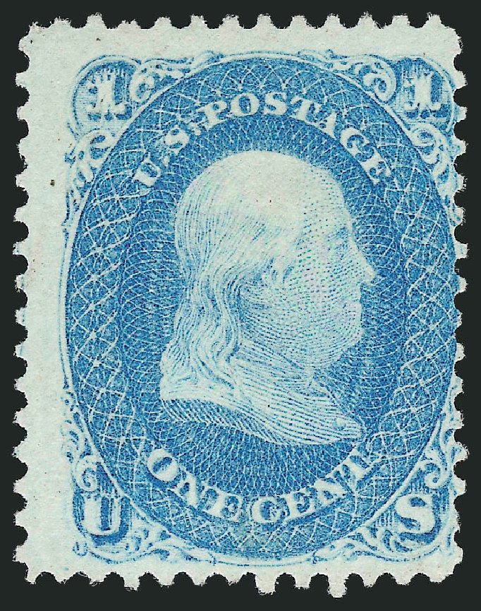 US Stamp Prices Scott #63 - 1861 1c Franklin. Robert Siegel Auction Galleries, Sep 2010, Sale 993, Lot 387