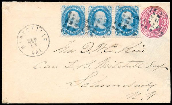 US Stamp Price Scott Catalogue #63 - 1c 1861 Franklin. Schuyler J. Rumsey Philatelic Auctions, Apr 2015, Sale 60, Lot 1548