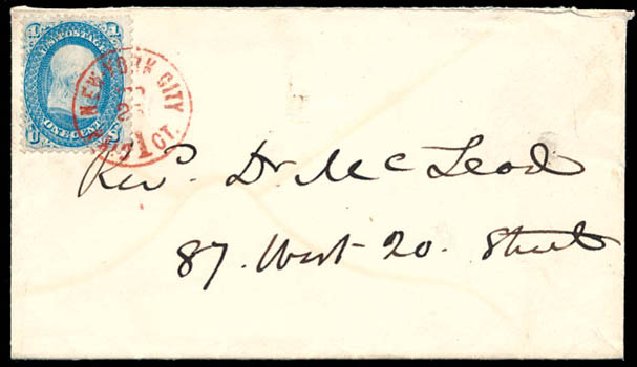 Costs of US Stamps Scott Catalogue 63 - 1c 1861 Franklin. Schuyler J. Rumsey Philatelic Auctions, Apr 2015, Sale 60, Lot 1788