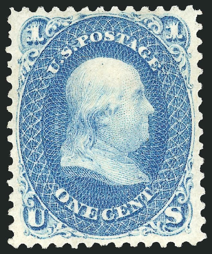 US Stamps Price Scott Catalog #63: 1861 1c Franklin. Robert Siegel Auction Galleries, Oct 2008, Sale 963, Lot 488