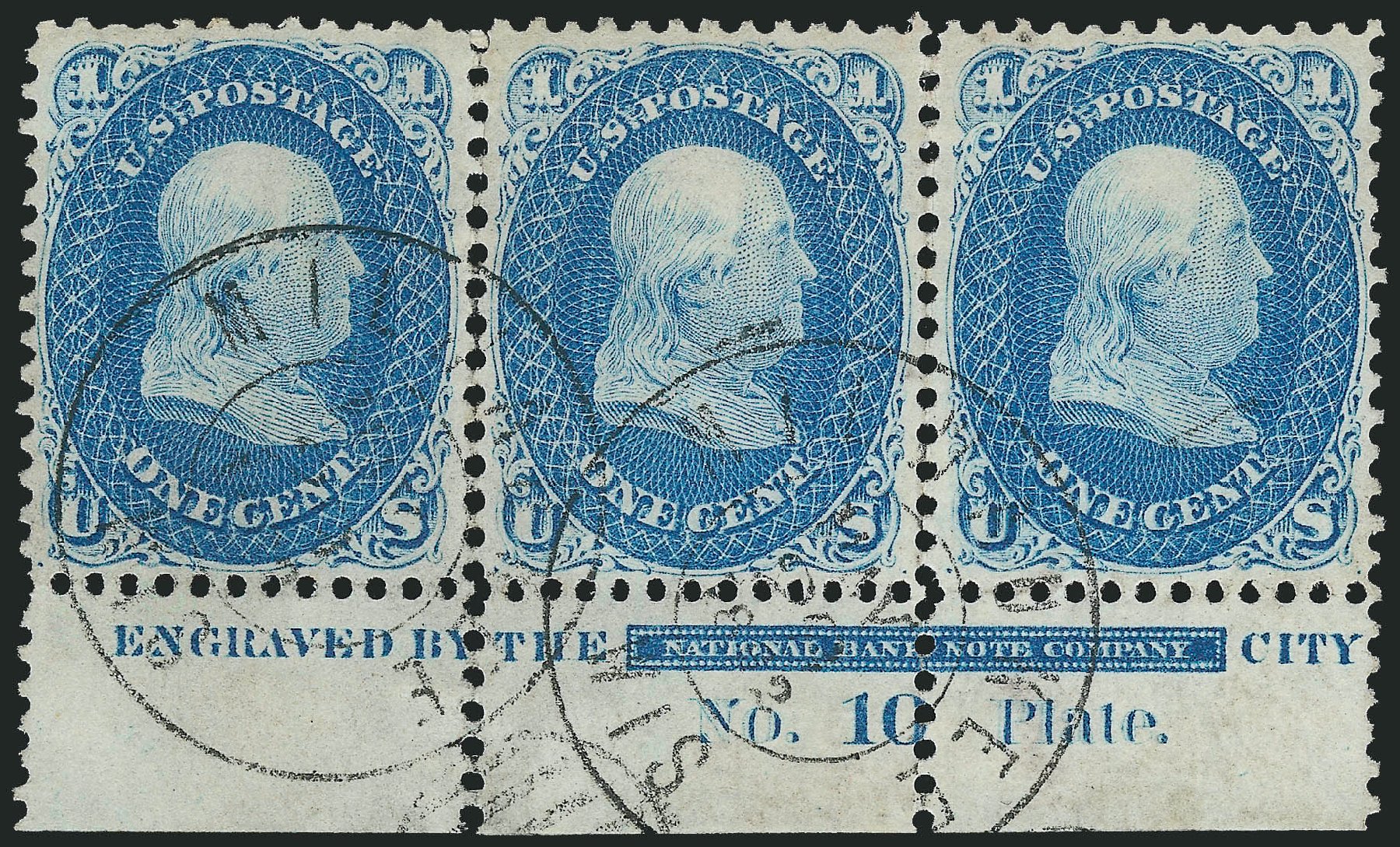 Costs of US Stamp Scott Catalogue 63: 1c 1861 Franklin. Robert Siegel Auction Galleries, Sep 2009, Sale 976, Lot 1308