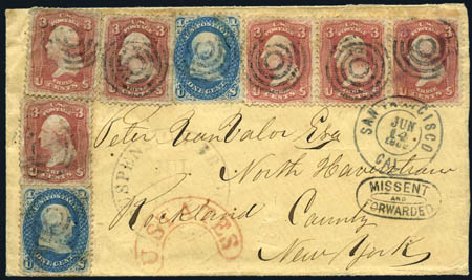 Costs of US Stamp Scott Cat. #63: 1c 1861 Franklin. Harmer-Schau Auction Galleries, Jul 2010, Sale 86, Lot 349