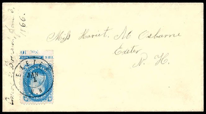 Value of US Stamps Scott #63 - 1861 1c Franklin. Schuyler J. Rumsey Philatelic Auctions, Apr 2015, Sale 60, Lot 1529