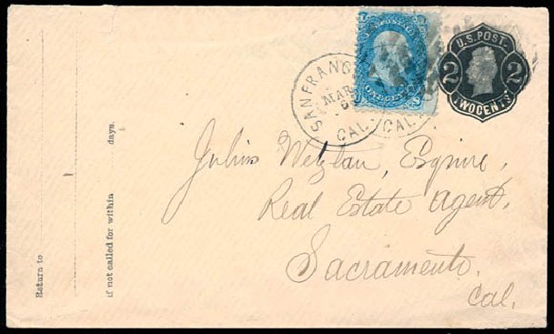 US Stamp Values Scott Catalog # 63 - 1861 1c Franklin. Schuyler J. Rumsey Philatelic Auctions, Apr 2015, Sale 60, Lot 1549