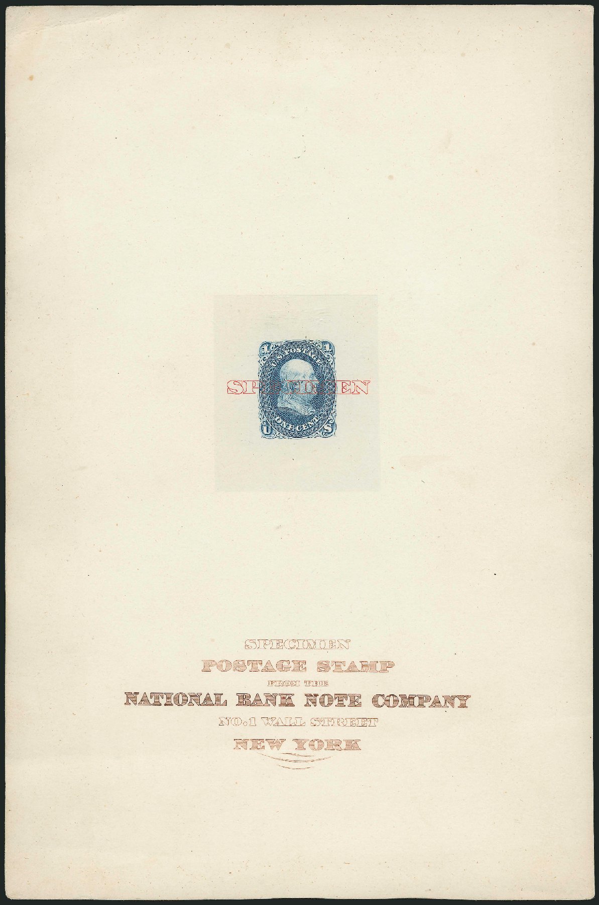 US Stamps Values Scott 63: 1c 1861 Franklin. Robert Siegel Auction Galleries, Jun 2012, Sale 1026, Lot 1009