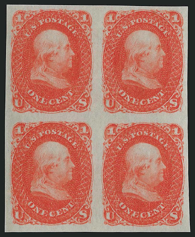 Cost of US Stamp Scott Catalogue #63: 1861 1c Franklin. Robert Siegel Auction Galleries, Sep 2008, Sale 962, Lot 2049