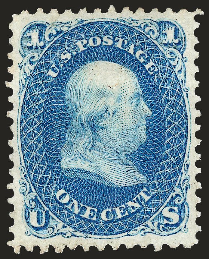 Values of US Stamp Scott Cat. # 63: 1c 1861 Franklin. Robert Siegel Auction Galleries, Sep 2008, Sale 962, Lot 2319