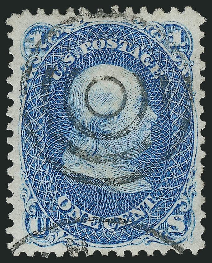 Values of US Stamps Scott Cat. # 63 - 1c 1861 Franklin. Robert Siegel Auction Galleries, Sep 2009, Sale 976, Lot 1309