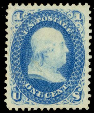 Prices of US Stamps Scott Catalog # 63 - 1c 1861 Franklin. Daniel Kelleher Auctions, May 2015, Sale 669, Lot 2490