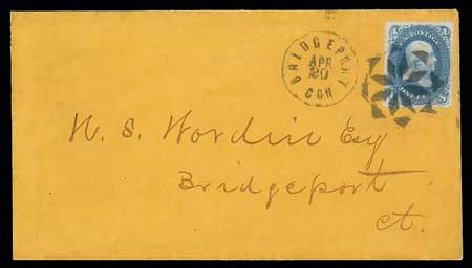 Prices of US Stamps Scott Catalog 63: 1c 1861 Franklin. Matthew Bennett International, Dec 2007, Sale 323, Lot 171
