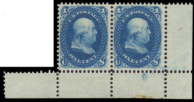 Costs of US Stamp Scott #63: 1c 1861 Franklin. Daniel Kelleher Auctions, Oct 2011, Sale 626, Lot 81