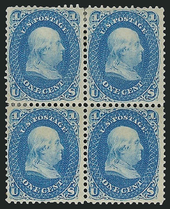 Costs of US Stamp Scott Catalogue 63: 1861 1c Franklin. Robert Siegel Auction Galleries, Oct 2008, Sale 963, Lot 491
