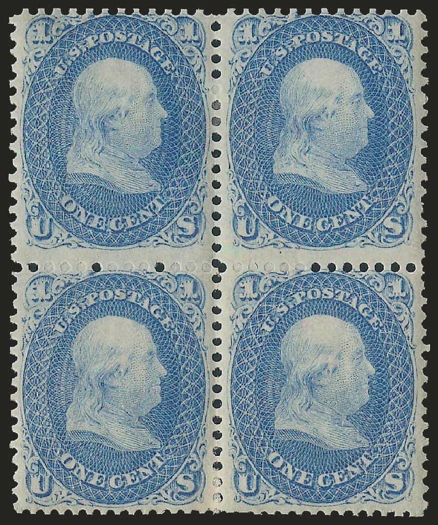 Price of US Stamps Scott Catalog # 63: 1c 1861 Franklin. Robert Siegel Auction Galleries, Apr 2010, Sale 984, Lot 271