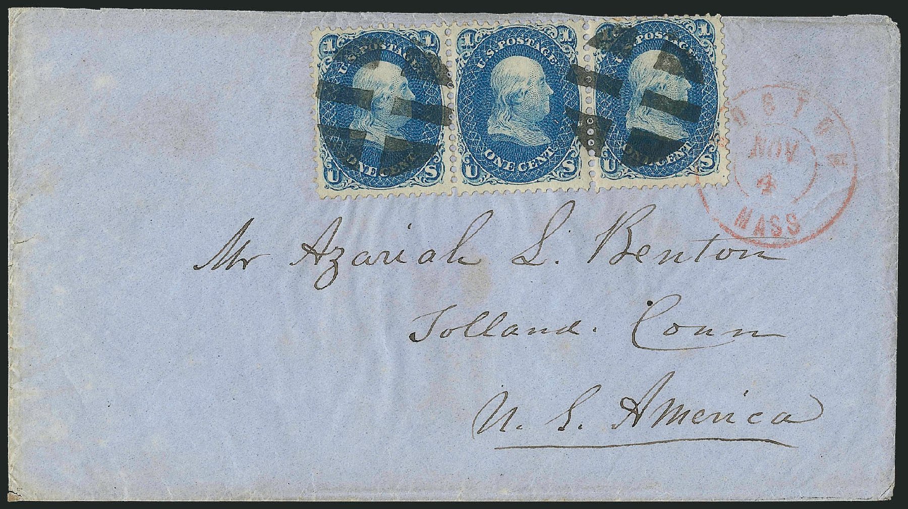 US Stamp Values Scott # 63 - 1c 1861 Franklin. Robert Siegel Auction Galleries, Sep 2010, Sale 993, Lot 411