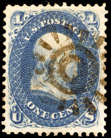 Costs of US Stamp Scott Cat. # 63: 1c 1861 Franklin. Matthew Bennett International, Jun 2008, Sale 328, Lot 544