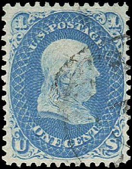 US Stamp Prices Scott # 63 - 1c 1861 Franklin. Regency-Superior, Jan 2015, Sale 109, Lot 644