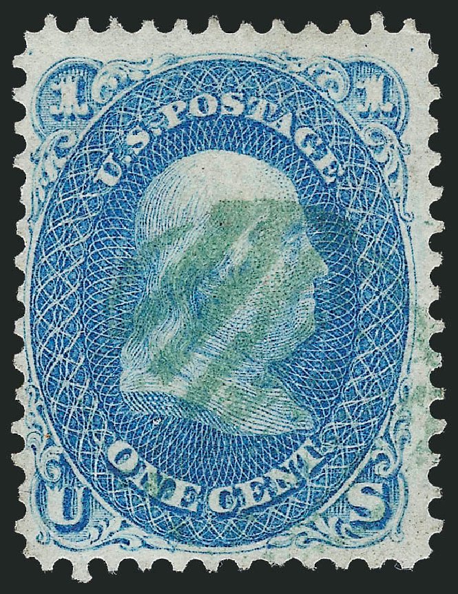 Cost of US Stamp Scott Catalogue 63 - 1861 1c Franklin. Robert Siegel Auction Galleries, Mar 2011, Sale 1007, Lot 2194
