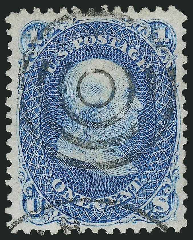 US Stamp Prices Scott Catalog #63 - 1861 1c Franklin. Robert Siegel Auction Galleries, Oct 2012, Sale 1032, Lot 3104