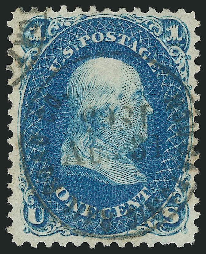US Stamps Price Scott # 63: 1861 1c Franklin. Robert Siegel Auction Galleries, Apr 2014, Sale 1068, Lot 74