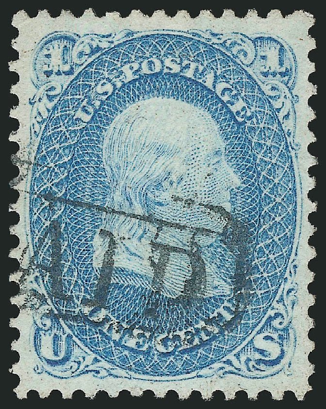 US Stamps Price Scott 63: 1c 1861 Franklin. Robert Siegel Auction Galleries, Dec 2009, Sale 982, Lot 5184