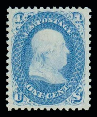 Costs of US Stamp Scott Catalogue # 63: 1c 1861 Franklin. Matthew Bennett International, Oct 2007, Sale 322, Lot 2025