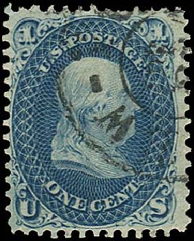 US Stamps Prices Scott Catalogue 63: 1861 1c Franklin. Regency-Superior, Jan 2015, Sale 109, Lot 645