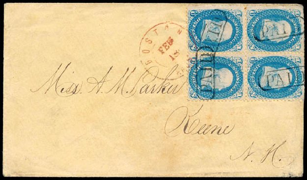 Cost of US Stamps Scott #63: 1861 1c Franklin. Schuyler J. Rumsey Philatelic Auctions, Apr 2015, Sale 60, Lot 1625