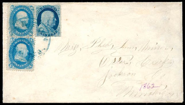 Price of US Stamp Scott 63: 1861 1c Franklin. Schuyler J. Rumsey Philatelic Auctions, Apr 2015, Sale 60, Lot 1765